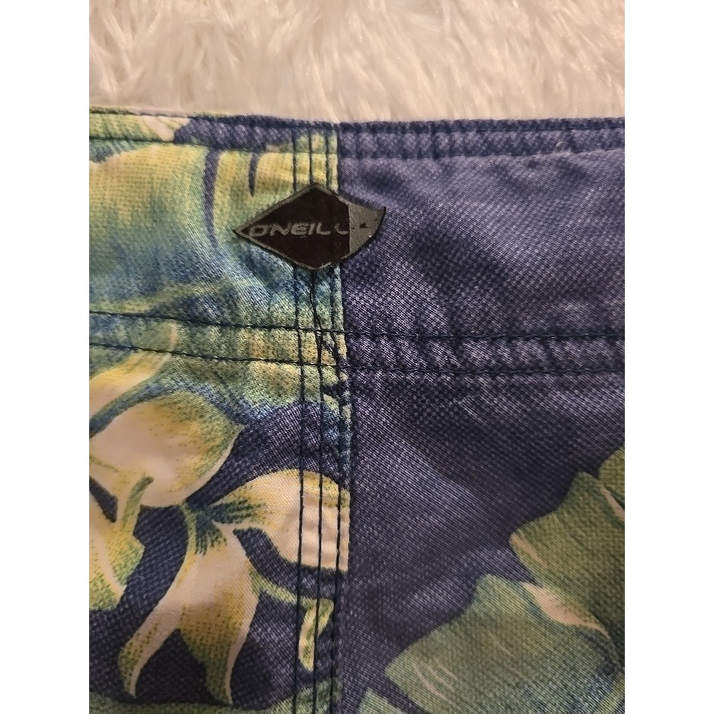O'Neill Board Shorts Swimsuit Blue Green Floral Mens Sz 36 x 10" Board Shorts - Picture 8 of 12